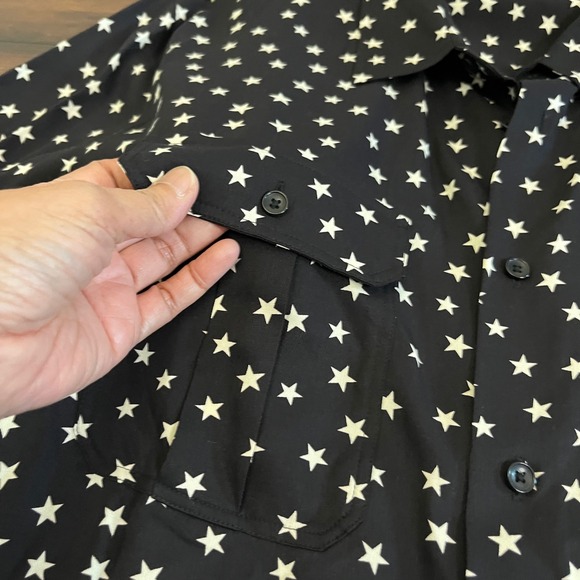 The Kooples Star Print Regular Fit Long Sleeve Button Down Woven Shirt sz M NWT - Picture 6 of 14